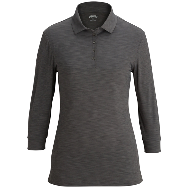 Ladies' 3/4 Sleeve Optical Polo - Ladies' 3/4 Sleeve Optical Polo - Image 1 of 2