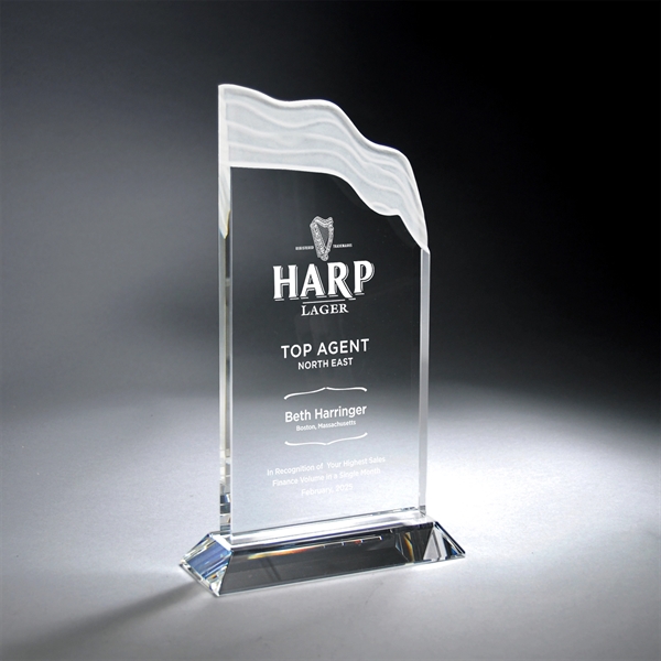 Waterfall Crystal Award on Base - Waterfall Crystal Award on Base - Image 0 of 0