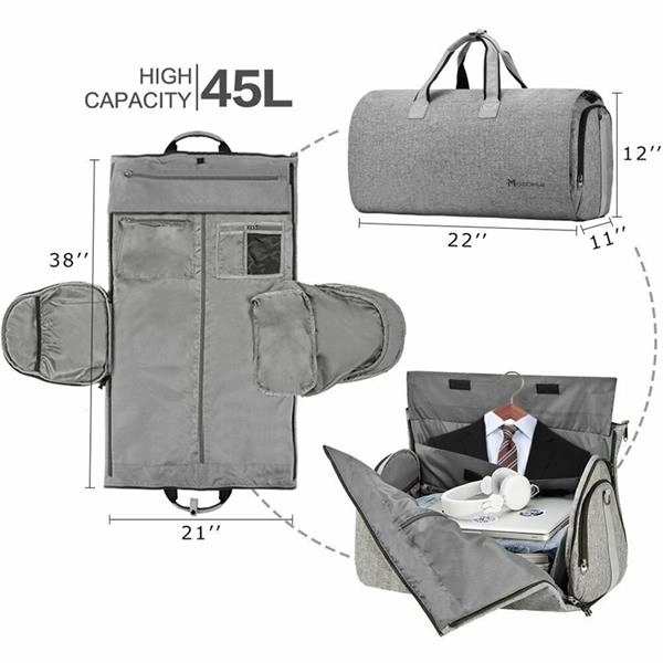 Convertible Garment Bag With Shoulder Strap - Convertible Garment Bag With Shoulder Strap - Image 0 of 3
