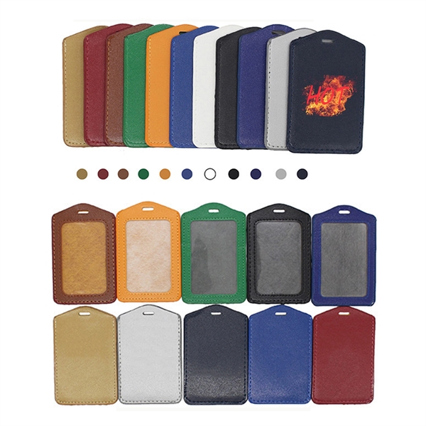 Leather Badge Holder Plum Grove