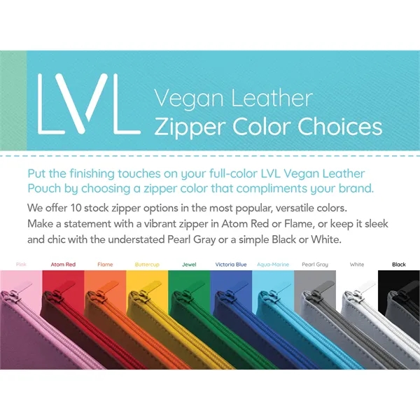 LVL Vegan Leather Large Flat Pouch - LVL Vegan Leather Large Flat Pouch - Image 4 of 5