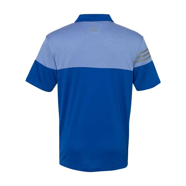 Adidas Heathered 3-Stripes Colorblocked Polo - Adidas Heathered 3-Stripes Colorblocked Polo - Image 24 of 31