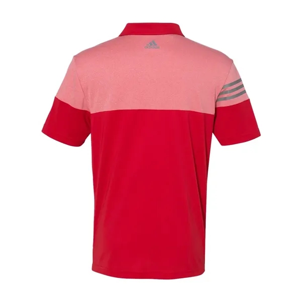 Adidas Heathered 3-Stripes Colorblocked Polo - Adidas Heathered 3-Stripes Colorblocked Polo - Image 25 of 31