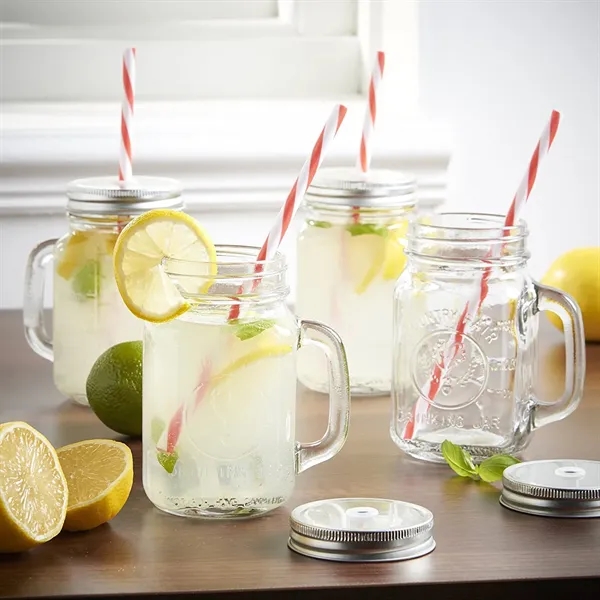 Mason Jar Mugs with Handle - Mason Jar Mugs with Handle - Image 1 of 3