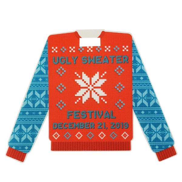 1 Side 4CP Dye Sub Fabric Holiday Ornaments - 1 Side 4CP Dye Sub Fabric Holiday Ornaments - Image 0 of 4