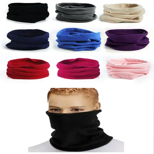 Polar Fleece Multi-Functional Neck Warmer Scarf - Polar Fleece Multi-Functional Neck Warmer Scarf - Image 1 of 6