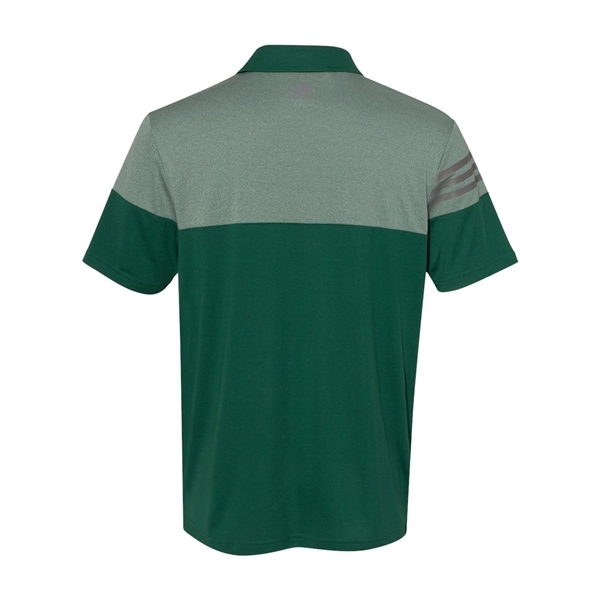 Adidas Heathered 3-Stripes Colorblocked Polo - Adidas Heathered 3-Stripes Colorblocked Polo - Image 28 of 31