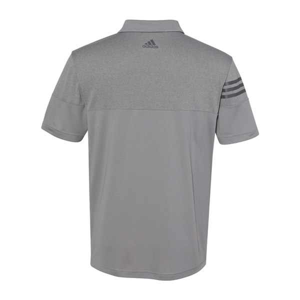 Adidas Heathered 3-Stripes Colorblocked Polo - Adidas Heathered 3-Stripes Colorblocked Polo - Image 30 of 31