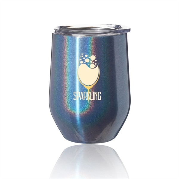 Martini Glasses, Stemless Iridescent Insulated Double Wall