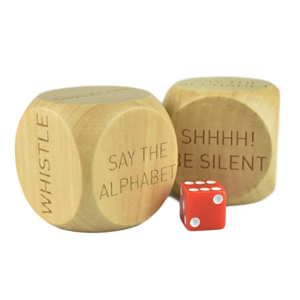 Custom Wood Dice - Size 50mm - Custom Wood Dice - Size 50mm - Image 1 of 2