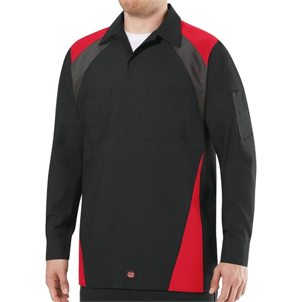 Red Kap Long Sleeve Tri-Color Shop Shirt - Red Kap Long Sleeve Tri-Color Shop Shirt - Image 0 of 6