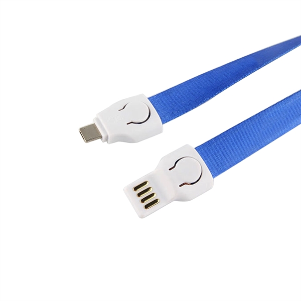 2-in-1 Handy Polyester Wrist Charging Cable - 2-in-1 Handy Polyester Wrist Charging Cable - Image 2 of 3