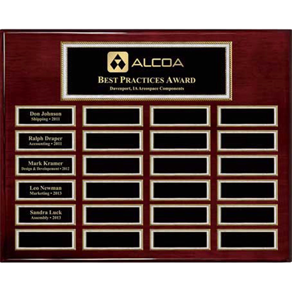 Rosewood Piano 24-Plate Pearl Border Plaque