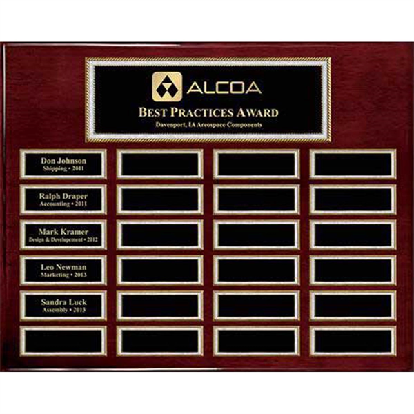Rosewood Piano 24-Plt Magnetic Pearl Border Plaque