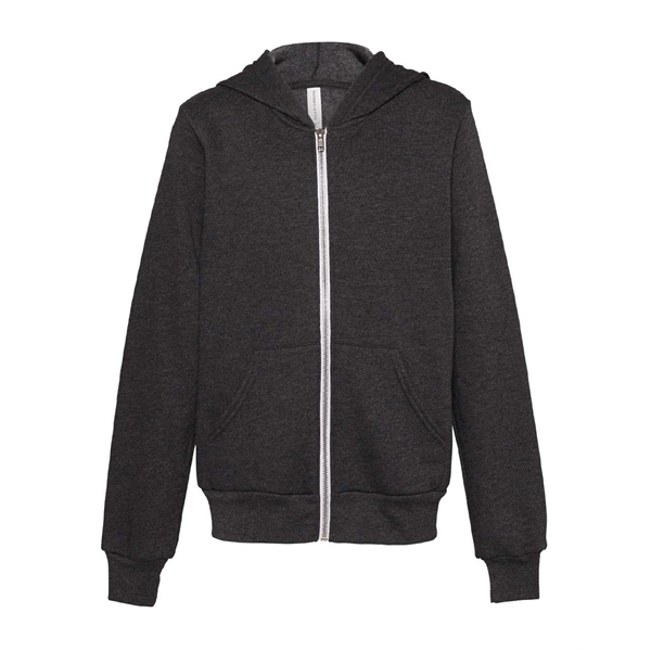 BELLA + CANVAS Youth Sponge Fleece Full-Zip Hoodie - BELLA + CANVAS Youth Sponge Fleece Full-Zip Hoodie - Image 3 of 15