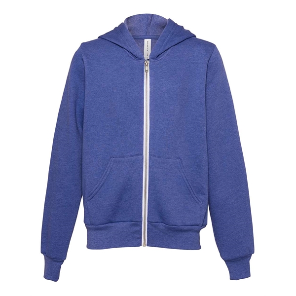 BELLA + CANVAS Youth Sponge Fleece Full-Zip Hoodie - BELLA + CANVAS Youth Sponge Fleece Full-Zip Hoodie - Image 7 of 15