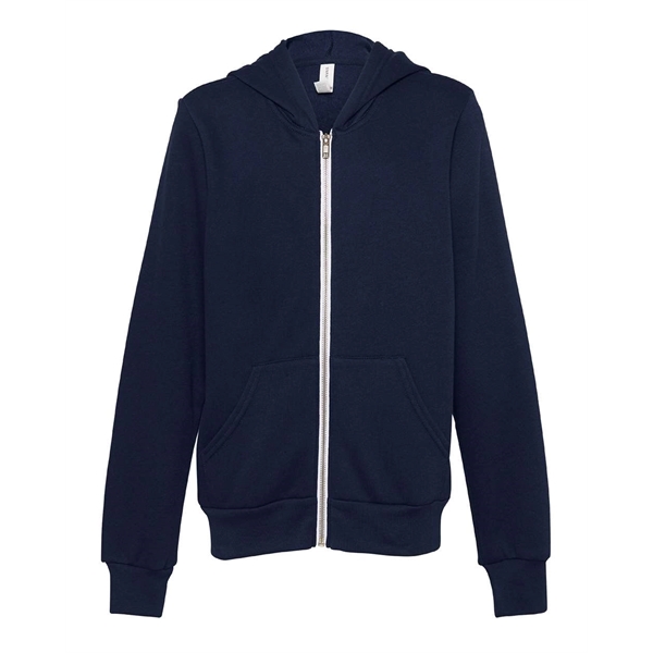 BELLA + CANVAS Youth Sponge Fleece Full-Zip Hoodie - BELLA + CANVAS Youth Sponge Fleece Full-Zip Hoodie - Image 9 of 15