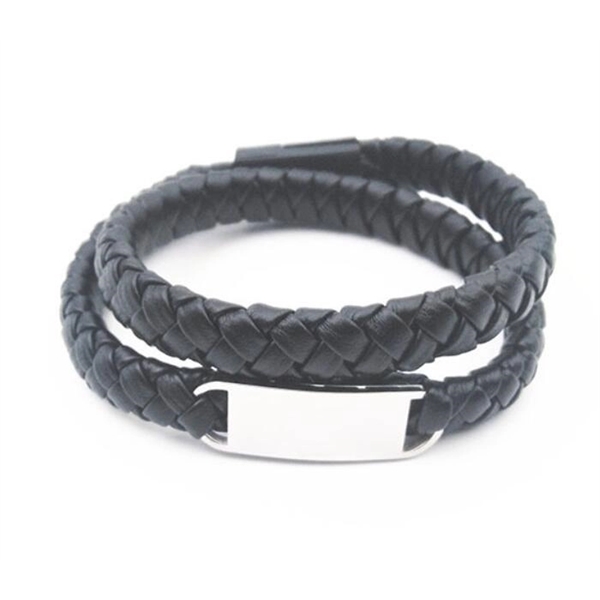 Leather USB Bracelet - Leather USB Bracelet - Image 1 of 2