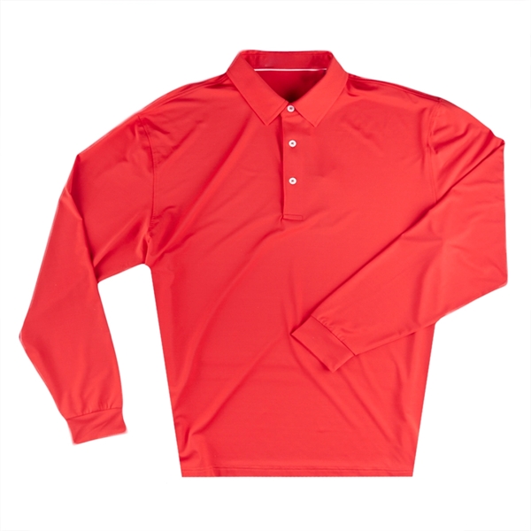 Instock Ecotec Men's Long Sleeve Polo - Instock Ecotec Men's Long Sleeve Polo - Image 3 of 5