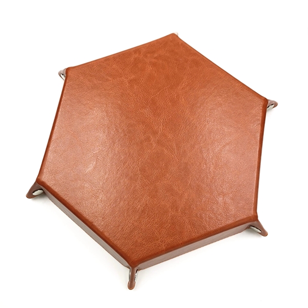 PU Leather Collapsible Desk Sundries Storage Tray - PU Leather Collapsible Desk Sundries Storage Tray - Image 2 of 2