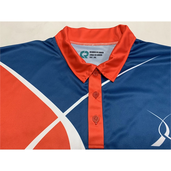 Sublimated Dry Fit Custom Men's Soccer Jersey Polo Shirts - Sublimated Dry Fit Custom Men's Soccer Jersey Polo Shirts - Image 5 of 6