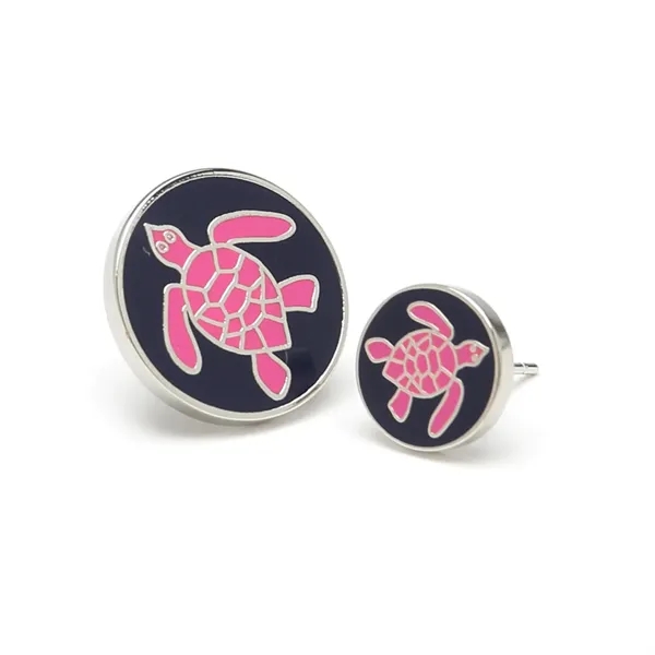 Custom Enamel Stud Earrings - Custom Enamel Stud Earrings - Image 0 of 4