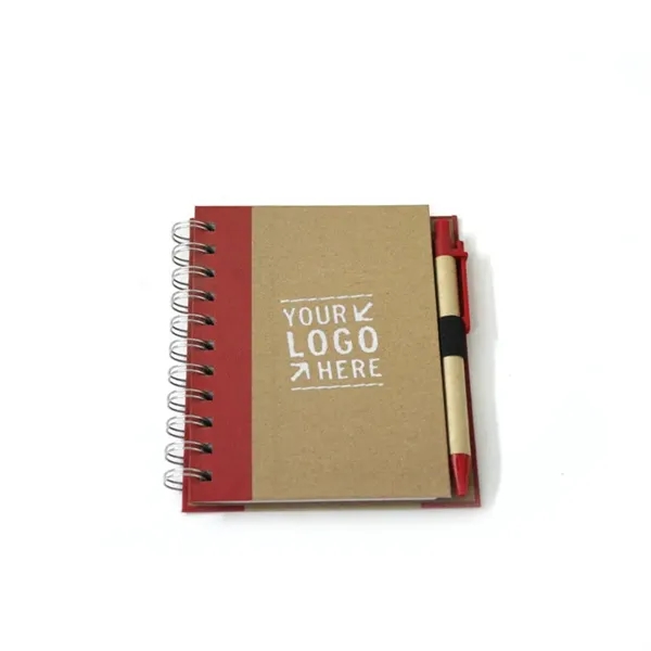 Eco Friendly Spiral Notebook with pen - Eco Friendly Spiral Notebook with pen - Image 1 of 4