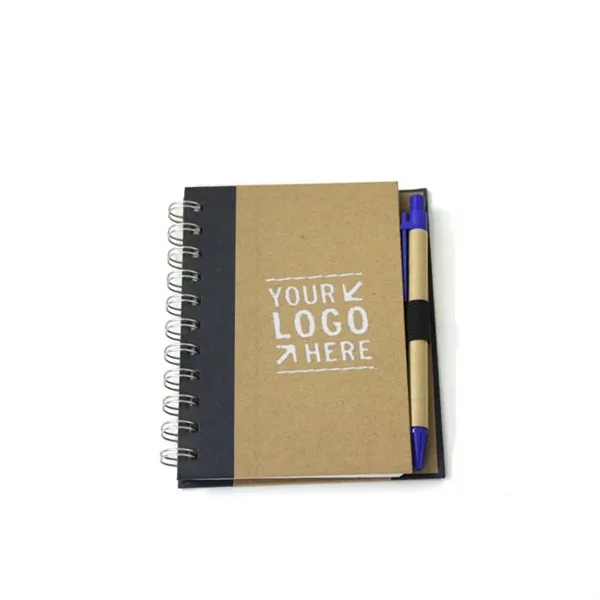 Eco Friendly Spiral Notebook with pen - Eco Friendly Spiral Notebook with pen - Image 2 of 4