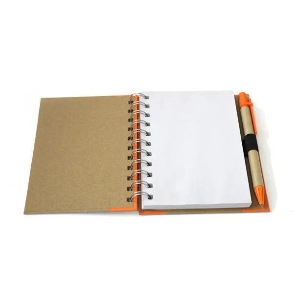 Eco Friendly Spiral Notebook with pen - Eco Friendly Spiral Notebook with pen - Image 4 of 4