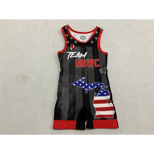 Sublimated Dry Fit Custom Youth Wrestling Singlets - Sublimated Dry Fit Custom Youth Wrestling Singlets - Image 2 of 3