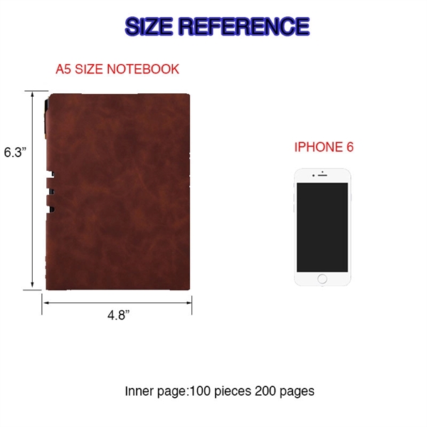 A5 PU Hard Cover Notebook - A5 PU Hard Cover Notebook - Image 2 of 2