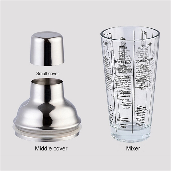 350ml Graduated Scale Cocktail Shaker - 350ml Graduated Scale Cocktail Shaker - Image 2 of 6