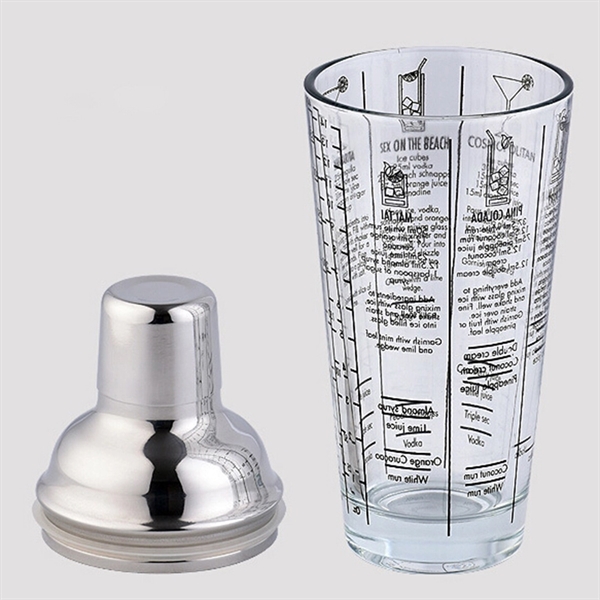 350ml Graduated Scale Cocktail Shaker - 350ml Graduated Scale Cocktail Shaker - Image 6 of 6