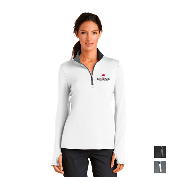 Nike Ladies Dri-FIT Stretch 1/2-Zip Cover-Up - Nike Ladies Dri-FIT Stretch 1/2-Zip Cover-Up - Image 0 of 5