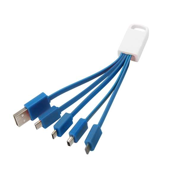 Deluxe 5-in-1 USB Charging Cable Mobile Charger incl Type C - Deluxe 5-in-1 USB Charging Cable Mobile Charger incl Type C - Image 6 of 8