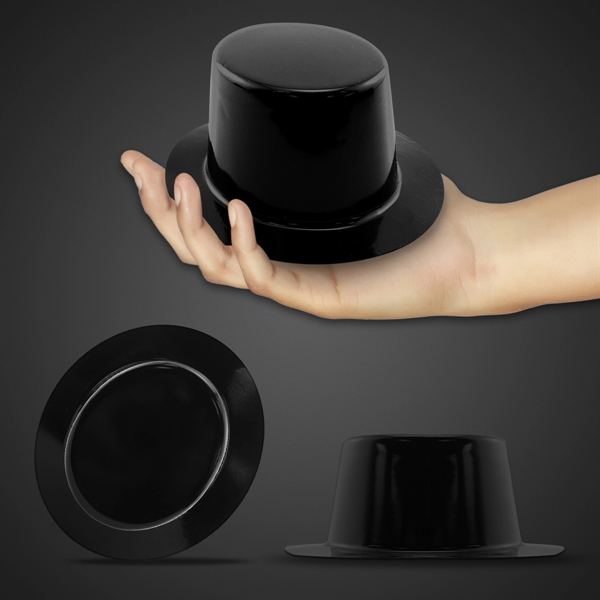 Mini Black Plastic Top Hat - Mini Black Plastic Top Hat - Image 2 of 2