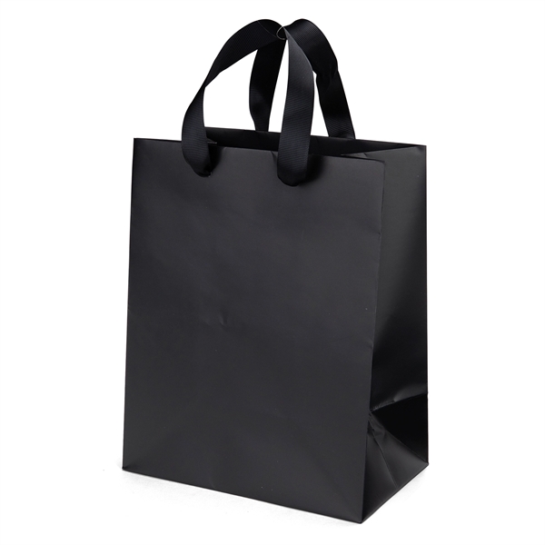 Elizabeth™- Ribbon-Handle Matte Eurotote - Foil Print - Elizabeth™- Ribbon-Handle Matte Eurotote - Foil Print - Image 1 of 7