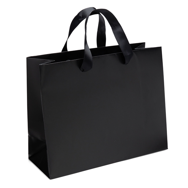 Victoria™- Ribbon-Handle Matte Eurotote - Foil Print - Victoria™- Ribbon-Handle Matte Eurotote - Foil Print - Image 1 of 7