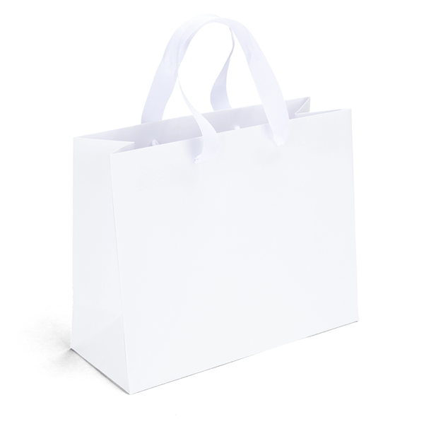 Victoria™- Ribbon-Handle Matte Eurotote - Foil Print - Victoria™- Ribbon-Handle Matte Eurotote - Foil Print - Image 4 of 7