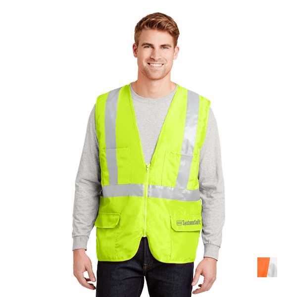 CornerStone® - ANSI 107 Class 2 Mesh Back Safety Vest - CornerStone® - ANSI 107 Class 2 Mesh Back Safety Vest - Image 0 of 2