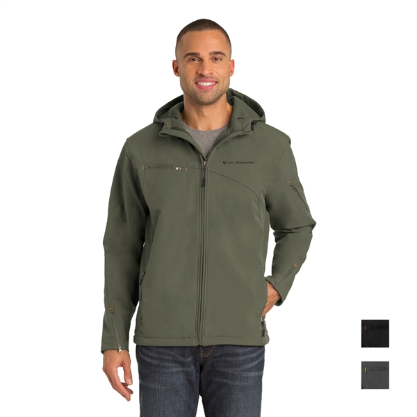 Port Authority® Textured Hooded Soft Shell Jacket - Port Authority® Textured Hooded Soft Shell Jacket - Image 0 of 3