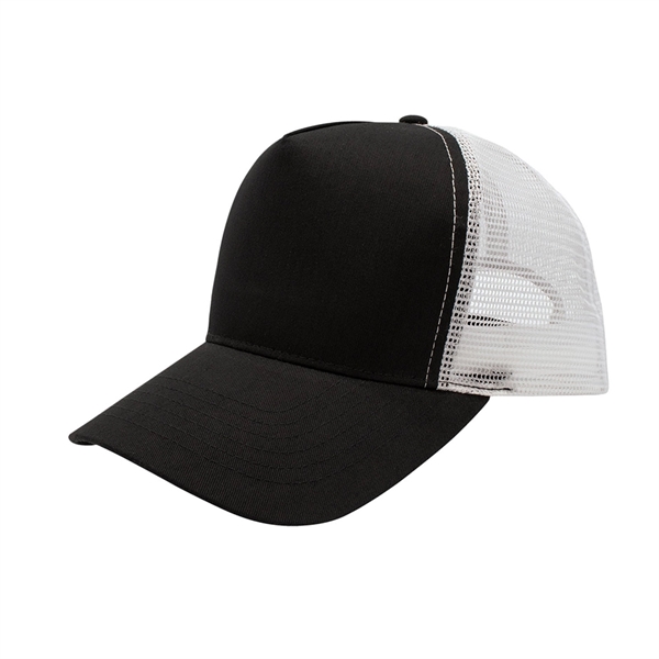 Poly Cotton Twill Trucker Cap - Poly Cotton Twill Trucker Cap - Image 2 of 3