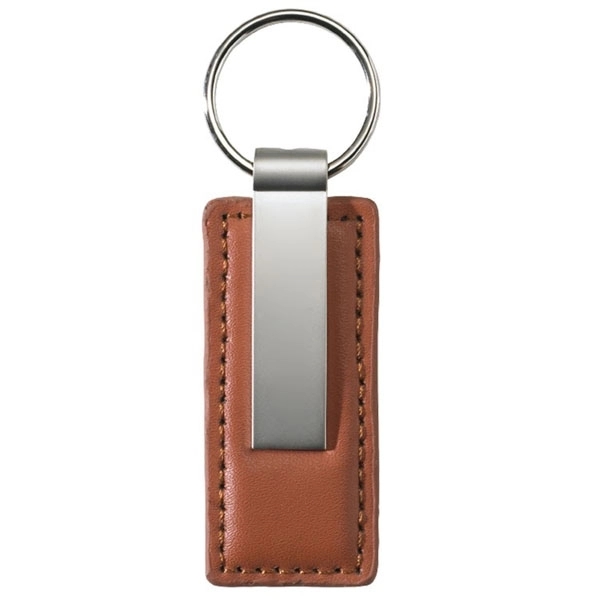 Leather & Metal Key Chain - Leather & Metal Key Chain - Image 1 of 4