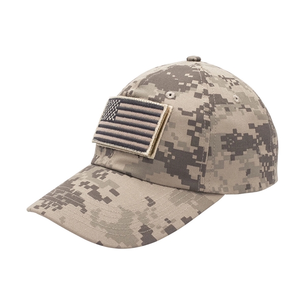 USA Flag Tactical Patch Cotton Twill Cap - USA Flag Tactical Patch Cotton Twill Cap - Image 2 of 7