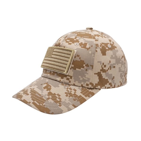 USA Flag Tactical Patch Cotton Twill Cap - USA Flag Tactical Patch Cotton Twill Cap - Image 3 of 7
