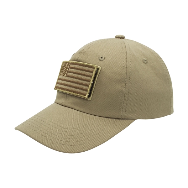 USA Flag Tactical Patch Cotton Twill Cap - USA Flag Tactical Patch Cotton Twill Cap - Image 4 of 7
