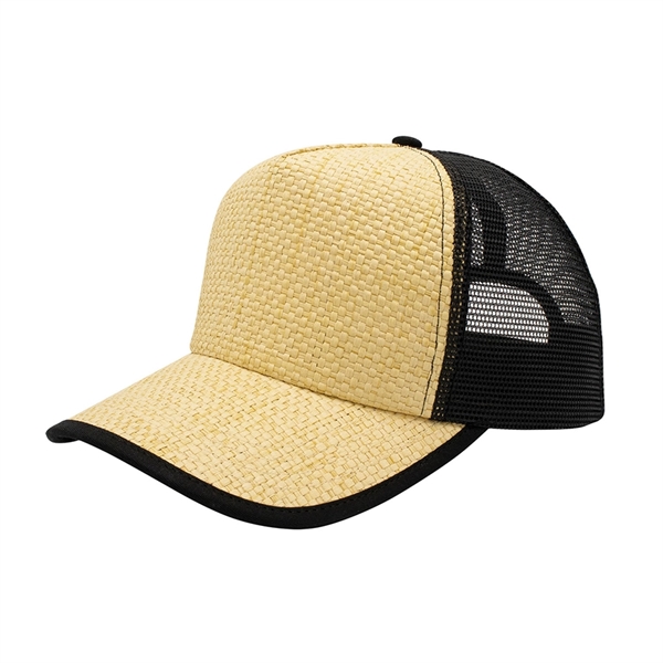 Straw Trucker Cap - Straw Trucker Cap - Image 0 of 7