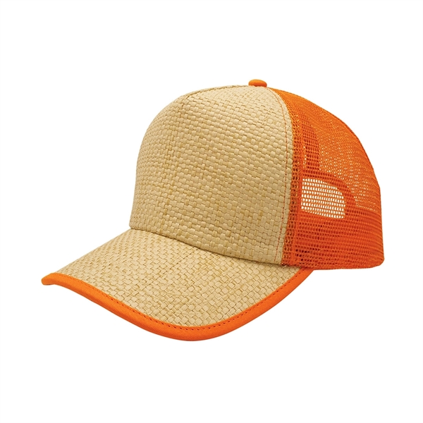 Straw Trucker Cap - Straw Trucker Cap - Image 4 of 7