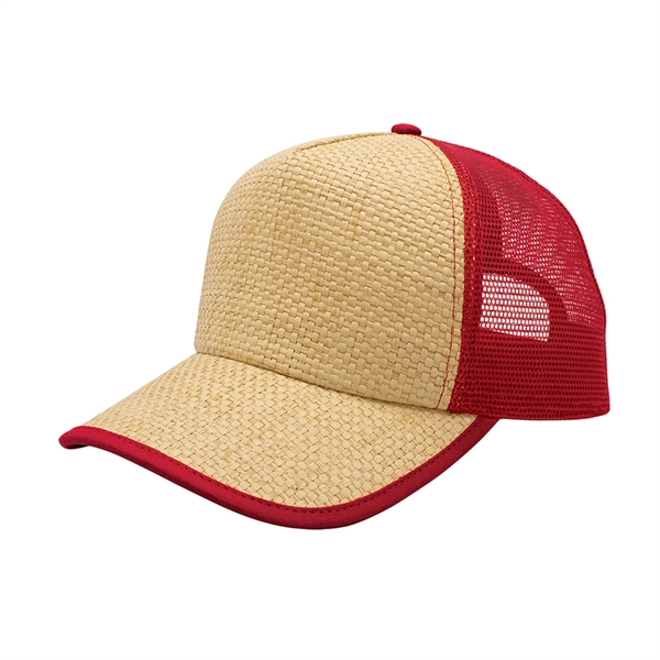 Straw Trucker Cap - Straw Trucker Cap - Image 5 of 7