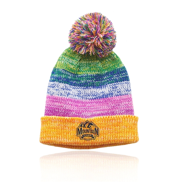 Bodga Multi-Color Knitted PomPom Beanies - Bodga Multi-Color Knitted PomPom Beanies - Image 2 of 4